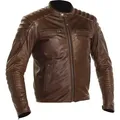 Richa Daytona 2 Motorrad Lederjacke, braun, Größe 54 für Männer