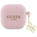 Fall CG MOBILE Guess Silikon 4G Charm für AirPods 4 (Pink)