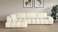 OTTO home Ecksofa AZITA L-Form, XXL 352 cm Designsofa in Bubble-Opitk, lose Rückenkissen, traumhafte Steppung