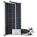 200 Watt Solaranlage - Basic XL 200W / 12V Garten Gartenhaus Schrebergarten