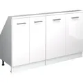 Dachschrägenschrank-Set Vicco Rion Weiß Hochglanz 2er Set, Model 56024 - Weiß
