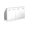 Vicco Dachschrägenschrank-Set Rion, Weiß Hochglanz, 2er Set, geeignet für die platzsparende Aufbewahrung unter Dachschrägen