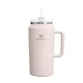 STANLEY 1913 Quencher H2.0 FlowState Trinkflasche mit Strohhalm 1.9L - Thermobecher Kühlt 15 Stunden - 60 Stunden Eisgekühlt - Spülmaschinenfest - Thermosflasche BPA Frei - Trinkbecher - Rose Quartz