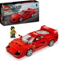 LEGO Speed Champions Ferrari F40 Supersportwagen, Spielset mit baubarem Spielzeugauto und Fahrer-Minifigur, Bauset zum Sammeln für Kinder, Geschenk für Jungen und Mädchen 76934
