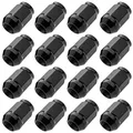 C CARBONADO 16 Stück Radmutter M12x1,5 35mm SW19 Kegel Radnuss geschlossen Schwarz Chrom