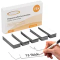 Magnetstreifen beschreibbar 75 Stück  75x25mm  abwischbare Magnetschilder  Ma...