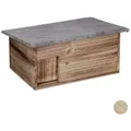 Relaxdays Igelhaus Bausatz Braun,Grau