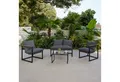 HTI-Living Gartenstuhl Gartensitzgruppe Zweisitzer, 2 Stühle und Tisch (Set, 4 St), Outdoor Möbel Gartenmöbel