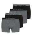bruno banani 4er Pack Herren Boxershorts Shorts Unterhosen Flowing, Farbe:Mehrfarbig, Menge:4er Pack (2X 2er), Wäschegröße:M, Artikel:-1782 schwarz/Graumelange