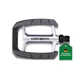 CONTEC Fahrradpedal 1Boot, Rutschfeste MTB & Trekking Pedal, Aluminium mit Reflektoren, CrMo-Achse, für E-Bike, Rennrad, BMX, Kinderfahrrad & Urban-Bikes, Paar, Schwarz, 9/16"