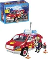 PLAYMOBIL Feuerwehrfahrzeug Spielset mit Figur und Blinklicht – City Serie 71375 – Mehrfarbig