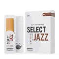 D'Addario Organisch Select Jazz Unfiled Alto Saxophon-Stimmzungen - Saxophonrohre - 2 Hart, 10 Packung