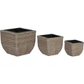 Esprit Set of Planters Home polypropylene Rattan 40 x 40 x 36 cm (40 x 40 x 36 cm) (METI_MC211111)