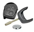mt-key Auto Schlüssel + 1x Rohling Tibbe FO21 + 1x passende CR2032 Knopfzelle, CR2032 (3 V), für Ford Funk Fernbedienung
