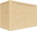 WOODTEX Naturbelassen Bikebox Geräteschrank Velo Rhombusprofil 18 Mm Fichtenholz, Sicherheitsüberfall, Elementbauweise, Einfache Montage, Gartenhaus Aufbewahrung
