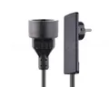 Schulte EVOline Plug 01.551 Flachstecker 1.5 m mit Kupplungsdose schwarz