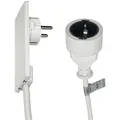 EVOline Plug-Verlängerung mit Schukokupplung, Kunststoff weiß
