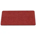ANRO Fußmatte Türvorleger Schmutzfangmatte POET, eckig, Höhe: 5 mm, Kräuselig Größe 40x80cm rot 40 cm x 80 cm x 5 mm