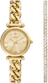 Fossil Quarzuhr CARLIE MINI ES5387SET, (Set, 2-tlg., mit Armband), Armbanduhr, Damenuhr, Edelstahlarmband, Ideal auch als Geschenk