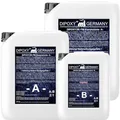 9,0kg Epoxidharz 2K Harz mit Härter EP Laminierharz in Profi Qualität Glasklar und geruchsarm Gießharz Epoxy UV Stab. für Holz Tisch Boden Aquarium Terra Formenbau GFK DIPOXY-2K-700