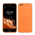 kwmobile Hülle kompatibel mit Apple iPhone SE (1.Gen 2016) / iPhone 5 / iPhone 5S Hülle - weiches TPU Silikon Case - Cover geeignet für kabelloses Laden - Fruity Orange