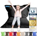 LazyBag Sitzsack XL 250 Liter in Schwarz - Wasserfester Riesensitzsack für Indoor & Outdoor, Bean Bag aus 100% Nylon für Kinder & Erwachsene