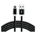 Everactive USB-C Kabel 1m - Schwarz Silikon Schnellladeunterstützung 3A - CBS-1CB (1 m, USB 2.0) (CBS-1CB)