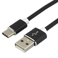 everActive USB USB-C/Typ C Kabel, Silkonkabel, schnelles Laden mit bis zu 3 A, 100 cm lang, schwarz, Modell: CBS-1CB