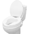 PEPE Erhöhter Toilettensitz mit Deckel für Erwachsene, 10 cm hoch