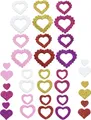 Glorex Moosgummi Sticker Herzen selbstklebend , 72 Stück  Moosgummi
