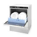HENDI Geschirrspüler, elektromechanische Steuerung, für Gläser, inklusive 2 Spülkörben von 500x500mm, Besteckkorb, mit Ablauf pumpe, Gläserspüler, 400V/6400W, 645x576x(H)837mm, Edelstahl