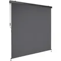 Tectake Senkrechtmarkise Eloise Verschiedene Größen Uv Beständig und Wasserabweisend 180 x 250 cm 10 x 180 x 250 cm Dunkelgrau