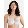 Conturelle Bügel-BH Provence (1-tlg) Bügel-BH - Transparente Obercups, Wunderschöne Stickerei weiß 90