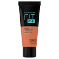 Maybelline Fit me! MATTE&PORELESS Make-up Nr. 350 Caramel, flüssiges Make-up, passt sich dem Hautton an, feuchtigkeitsspendend, mattierend, leichte bis mittlere Deckkraft, 30 ml