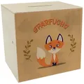 speecheese Spardose Spardose aus Holz mit süßem Fuchs Motiv und Spruch - Sparfuchs