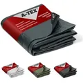 A-TEX® Schutzplane Abdeckplane Gewebeplane Plane mit Ösen 90 g/m2 grau 3 x 5 m grau 3 x 5 m