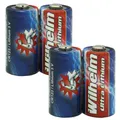 4 x Wilhelm Lithium CR123 Fotobatterie Taschenlampe 3V CR123A NEU