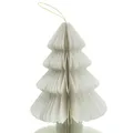 Kaemingk Weihnachtsanhänger Tannenbaum Weiß Glitter & Aufhänger 20 cm - Papier