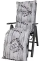 KETTtex Sesselauflage Relaxliege Rom 0778 grau Schrift Stempel 170x50x9 cm KETTtex