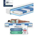 AM Qualitätsmatratzen | 1000 Federn 7-Zonen Taschenfederkernmatratze - 90x190 cm - H3 | Tonnentaschenfederkernmatratze | 90/190 | Federkernmatratz... - Weiß