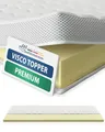 AM Qualitätsmatratzen Visco Topper 200x200cm H2 - Made in Germany - Oeko TEX zertfizierter Memory Foam Topper 200x200 mit Lyocell Bezug - Druckentlastende & viscoelastische Matratzenauflage 200x200