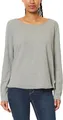 Marc O'Polo Denim Damen Langarmshirt aus Bio-Baumwolle mit U-Boot-Ausschnitt, Grau (Grau), M