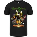Metal Kids T-Shirt mit Heavysaurus (Pommesgabel) Druck für Kinder schwarz 152