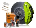 Foliatec Bremssattel Lack Set, Hitzebeständig, Komplettsatz für 4 Bremssättel, toxic green, 7-teiliges Set