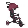 GLOBBER Explorer Trike Foldable 4in1 Dunkelrot – Dreirad, Laufrad und Kinderwagen in 10/8,5 Zoll – TPR-Sitz – höhenverstellbares Kinderfahrzeug