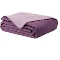 Restilo Tagesdecke Tagesdecke Wohndecke Bettüberwurf Wendedesign leichte Allzweckdecke, Steppdecke lila 240 cm x 260 cm