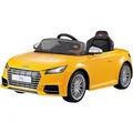 Rastar Ride On Elektroauto Audi TTS Roadster gelb fahrbar für Kinder bis 30kg