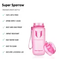 Super Sparrow Tritan Trinkflasche 350ml BPA-frei Sportflasche 1-Click Flip Top