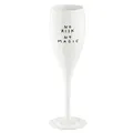 Koziol Glas mit Spruch CHEERS No. 1, bruchsicheres und stoßfestes Sektglas, aus thermoplastischem Material, isoliert 4x besser als Glas, 100 ml, 1 Stück