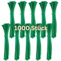 Kabelbinder 1000 Stück Grün, 300 mm x 4,8 mm mit 22,2 kg Zugfestigkeit, UV Be...